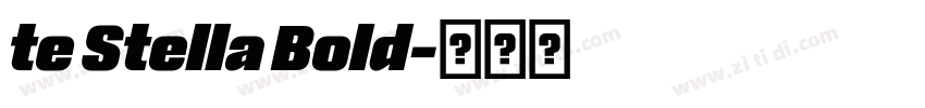 te Stella Bold字体转换